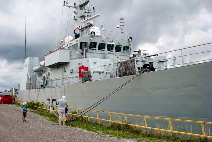 HMCS Moncton, a Canadian Forces maritime coastal defence vessel, during a 2012 stop in Sarnia, Ont.