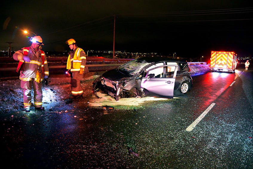 Two people escaped serious injuries following a single-vehicle crash and rollover in St. John's Monday night. Saltwire Network staff