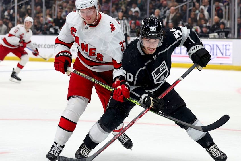 The Los Angeles Kings have defencemen Sean Durzi, above, Matt Roy and Sean Walker who may be a fit for the Ottawa Senators if they're available, writes Bruce Garrioch.