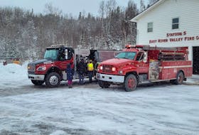 The East River Valley Fire Department is excited to have a new tanker truck. It arrived Saturday after being driven from Manitoba. - Contributed