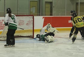 Team P.E.I. ringette goalie Georgia Fraser held her own to help the team take a win off of Manitoba in a 6-4 win on day 6 of the 2023 Winter Canada Games.