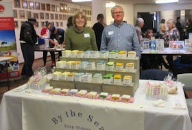 Dennis Hubert and his wife, Teresa, take part in a number of craft fairs and farmers’ markets, selling items from his natural soap line By the Sea Soap Shoppe. They’re pictured at a recent N2N event.