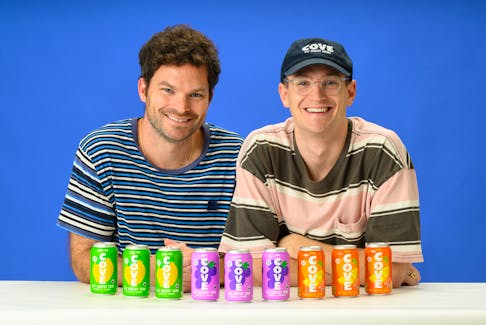 Brothers John, left, and Ryan Maclellan, owners of Cove Drinks in Halifax, have launched a line of sugar-free sodas.