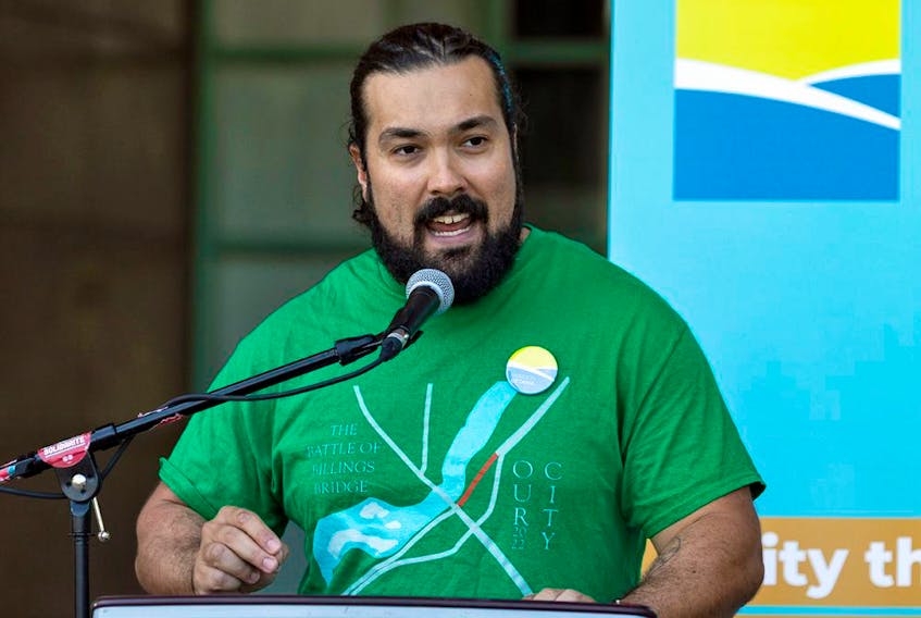 Alex Silas, PSAC Regional Executive Vice-President for the National Capital Region, seen here speaking at an event in August 2022.