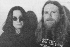 Hants County’s Fed Pennies won a radio contest and opened for Ozzy Osbourne when he came to Halifax in 2008. Pictured with Ozzy is local musician John Matthews.