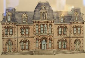 The Truro Public Library, sketched by Minette Murphy.