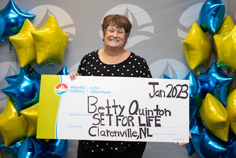 Betty Quinton of Clarenville won $675,000 on a Set for Life scratch ticket. Contributred