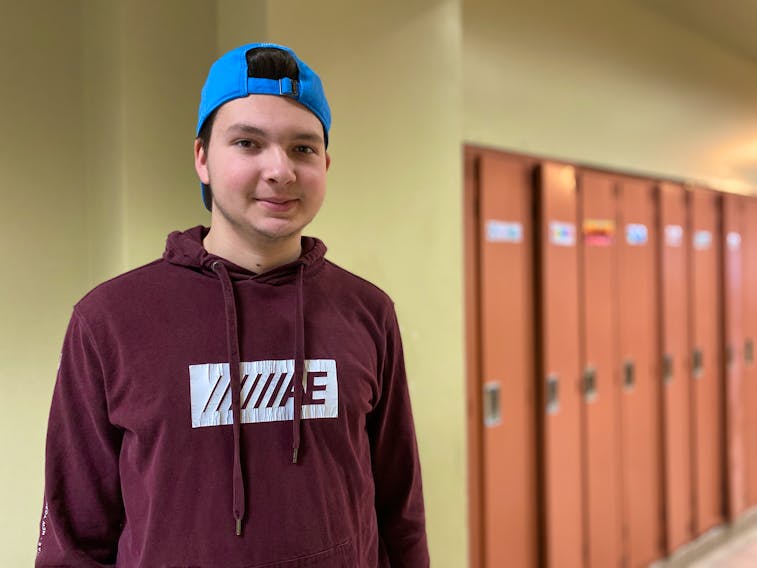 École Évangéline Grade 12 student Brent Arsenault enjoyed his time at the community exhibition grounds while his school underwent renovations and repairs. Still, he's glad to be back in his normal classrooms for the first time since September. – Kristin Gardiner/SaltWire Network