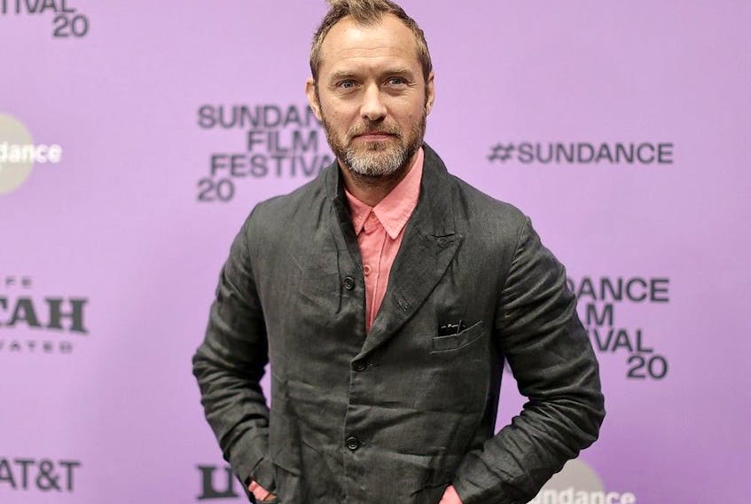 Jude Law, pictured in Park City, Utah in 2020. He will be in the Calgary area shooting the true-crime film The Order.