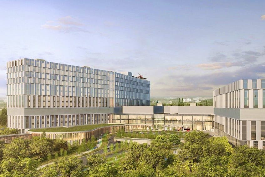 An architect's rendering of the new Civic campus of The Ottawa Hospital. 
