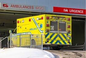 An ambulance enters a Montreal emergency department.