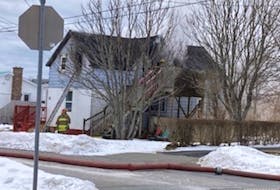 One person suffered minor burns during this fire on Kitchener Street in Whitney Pier on Wednesday, March 1, 2023.