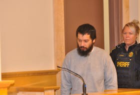 Evan Long appeared in provincial court in Corner Brook on Friday, March 10, on charges of attempted murder, aggravated assault, assault with a weapon and possession of a weapon for a dangerous purpose. - Diane Crocker/SaltWire Network