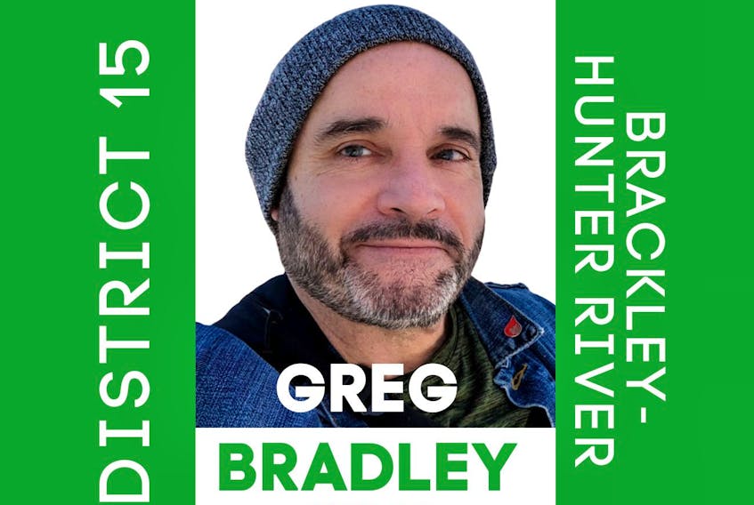 Carpenter Greg Bradley seeking P.E.I. Green Party nomination for Brackley-Hunter River. HandOut