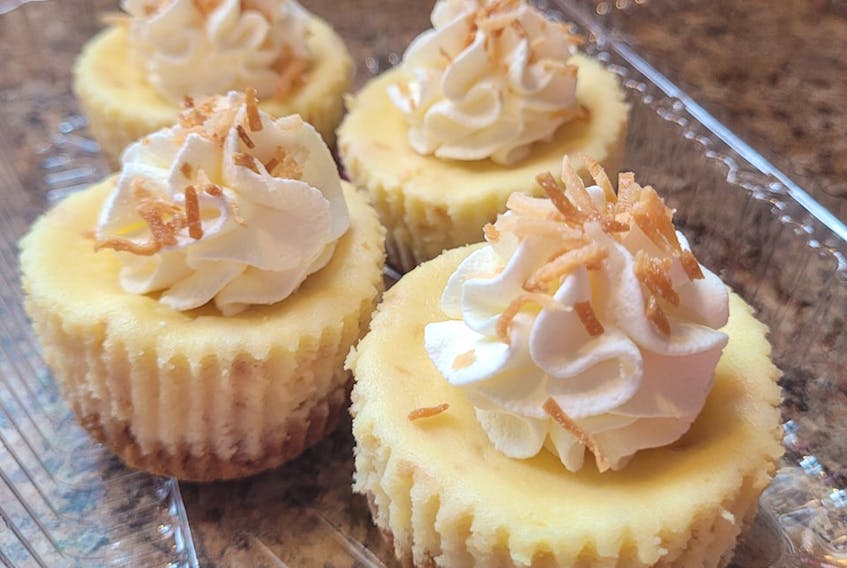 Baked and Boujee Cheesecakes specializes in cheesecakes such as these coconut cream pie flavoured. - Contributed