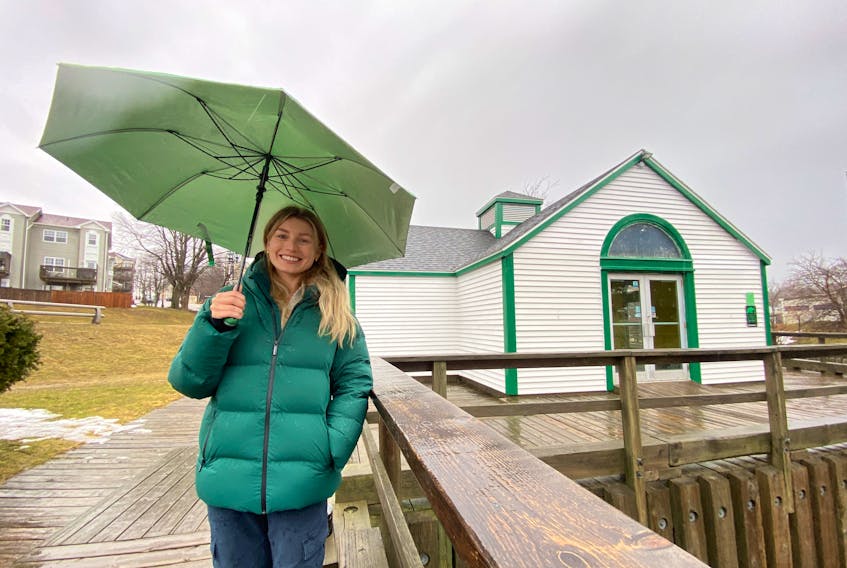 Laurel Dykun, program manager with the Back to the Sea Society, at the HRM-owned building in Martins Park, Dartmouth on Wednesday, March 15, 2023. This will be the new permanent site for the society's touch tanks, opening for the season in June.