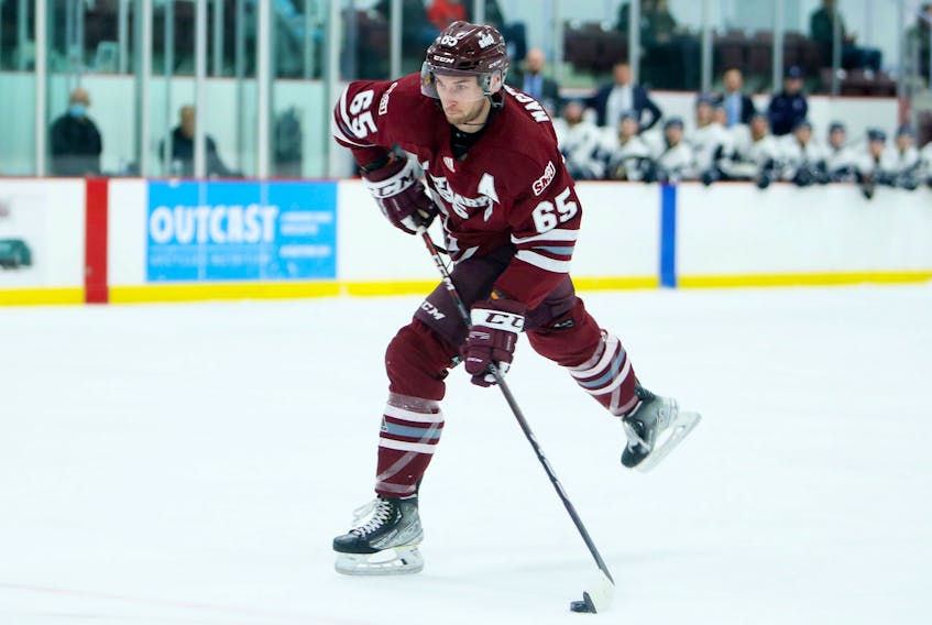 Saint Mary's Huskies second-year defenceman Justin MacPherson has twice been named to the Atlantic conference’s first all-star team and has collected 48 points in two season, tops among all blue-liners in the nation. - SMU ATHLETICS