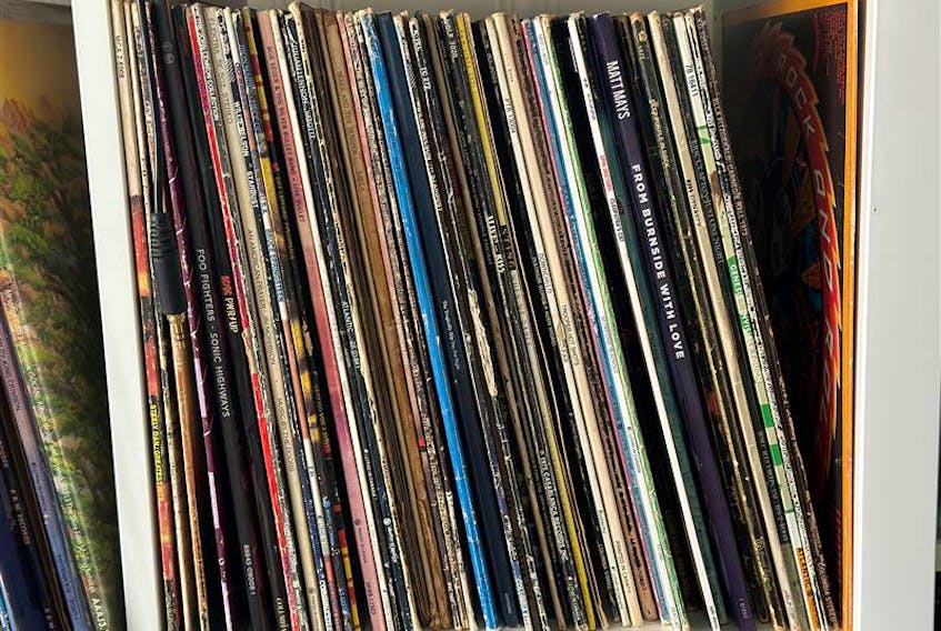 A small selection of Sheldon MacLeod's vinyl record collection.