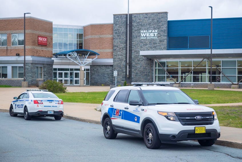 Halifax Regional Police intervened to stop a fight at Halifax West High School on Nov. 1, 2016. - The Chronicle Herald