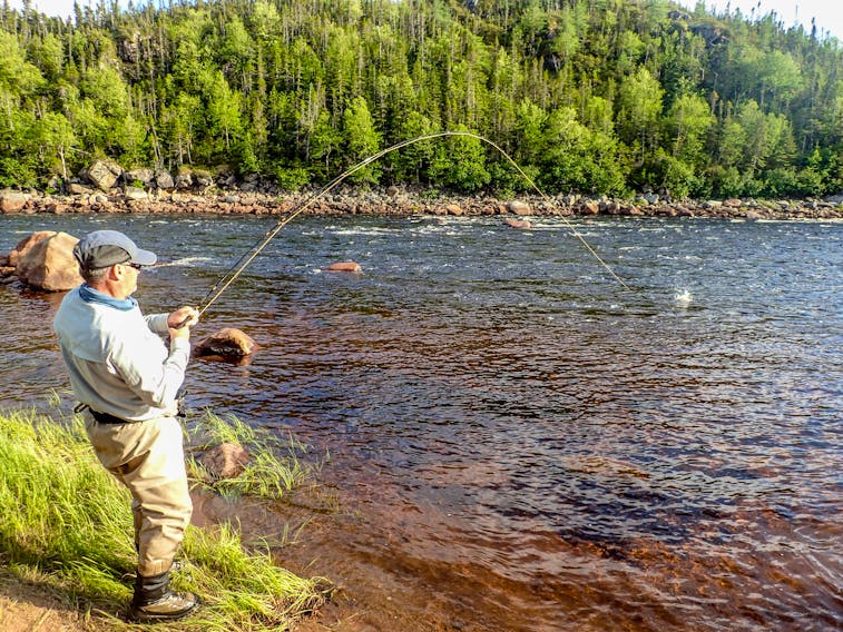 PAUL SMITH: Imaginary rod in hand, preparing to embrace the dreaded dangle  and hook that elusive Atlantic salmon