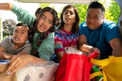  Loose Moose was a launching point for Andrew Phung, seen here with his Run the Burbs co-stars Roman Pesino, Zoriah Wong, and Rakhee Morzaria. Courtesy, CBC Television.