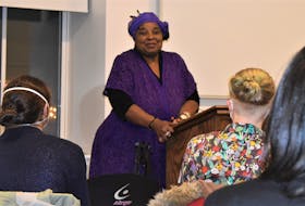 Dr. Lynn Jones was back in her hometown last week giving a presentation on her Lynn Jones African Canadian and Diaspora Heritage Collection, which is housed at St. Mary’s University. The plan is for some of the collection to eventually make its way to the local library. Richard MacKenzie
