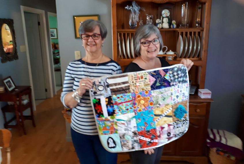 Since 2018, Cathy Dunbar and Beth McBrine have been creating fidget quilts to comfort people with dementia. CONTRIBUTED