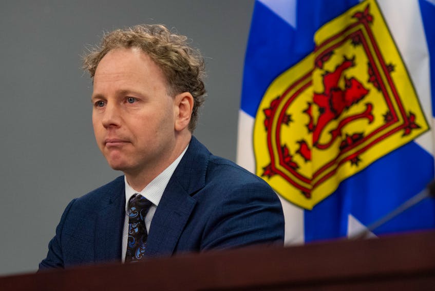 Finance Minister Allan MacMaster answers questions from reporters during a budget update at One Government Place on Tuesday, Dec. 20, 2022.
Ryan Taplin - The Chronicle Herald