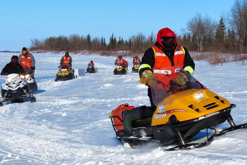  Canadian Rangers are seen here conducting search and rescue training near Moose Factory, a community in Northern Ontario, in 2017.