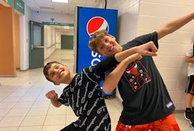 Braeden Harvey, left, and Nolan Martin have spent the last year playing basketball in Summerside's free program for elementary school students. – Kristin Gardiner/SaltWire Network