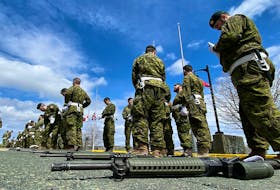 Members of the Canadian Armed Forces take part in rehearsals Monday afternoon for the royal visit which happens Tuesday. Prince Charles and Prince Charles and Camilla, Duchess of Cornwall, will be visiting St. John’s for about four hours.

Keith Gosse/The Telegram