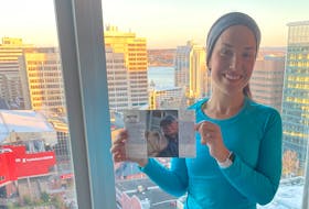Claire Chabassol has created the First Annual  All For Lungs & Lungs For All happening April 2 at Open Hearth Park in Sydney. When she runs races, she puts a photo of her late father, Richard, on the inside of the number bib. CONTRIBUTED