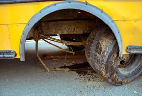 One student was taken to hospital after a school bus lost its rear axle in Mount Pearl Monday afternoon, March 20.
