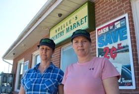 Noelle Christie, right, with Martina Jackson outside Noelle's Country Market and Bakery in Balls Creek: "It’s worse now than it’s ever been for small businesses." IAN NATHANSON/CAPE BRETON POST