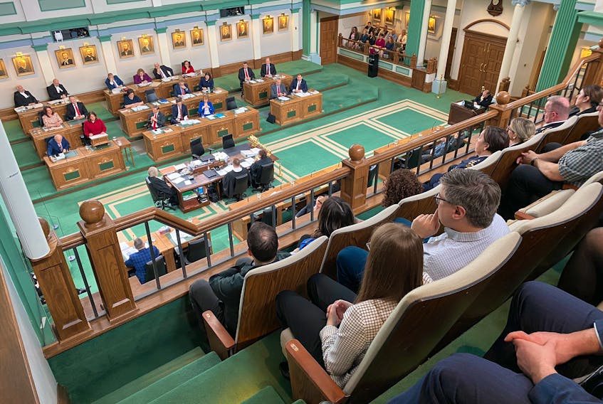 Siobhan Coady reads the 2023 budget speech in the N.L. House of Assembly on Thursday, March 23, 2023.
