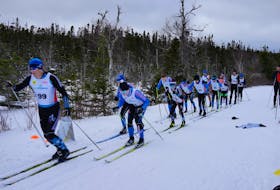 Cross-country skiers compete at Butter Pot Park in Newfoundland. (Avalon Nordic Facebook photo)