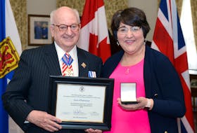 Mountains and Meadows Care Group CEO Joyce d’Entremont receives the Lieutenant-Governor’s Award for Excellence in Public Administration from Lt.-Gov. Arthur J. LeBlanc March 14 in Halifax.
Michael Creagen