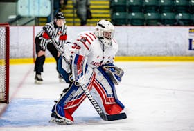 Hunter White and the Avalon Junior Capitals lead the CBN Junior Stars 2-1 in their best-of-seven St. John’s Junior Hockey League semifinals heading into a pivotal Game 4 Friday night at the DF Barnes Arena in St. John’s. Photo courtesy NLDivisionX Sports Photography