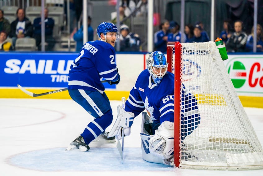 Joseph Woll made 26 regulation saves in a losing cause for the Toronto Marlies on Wednesday night against the Milwaukee Admirals. He is expected to re-join the Maple Leafs as Matt Murray’s back-up in Florida on Thursday. 