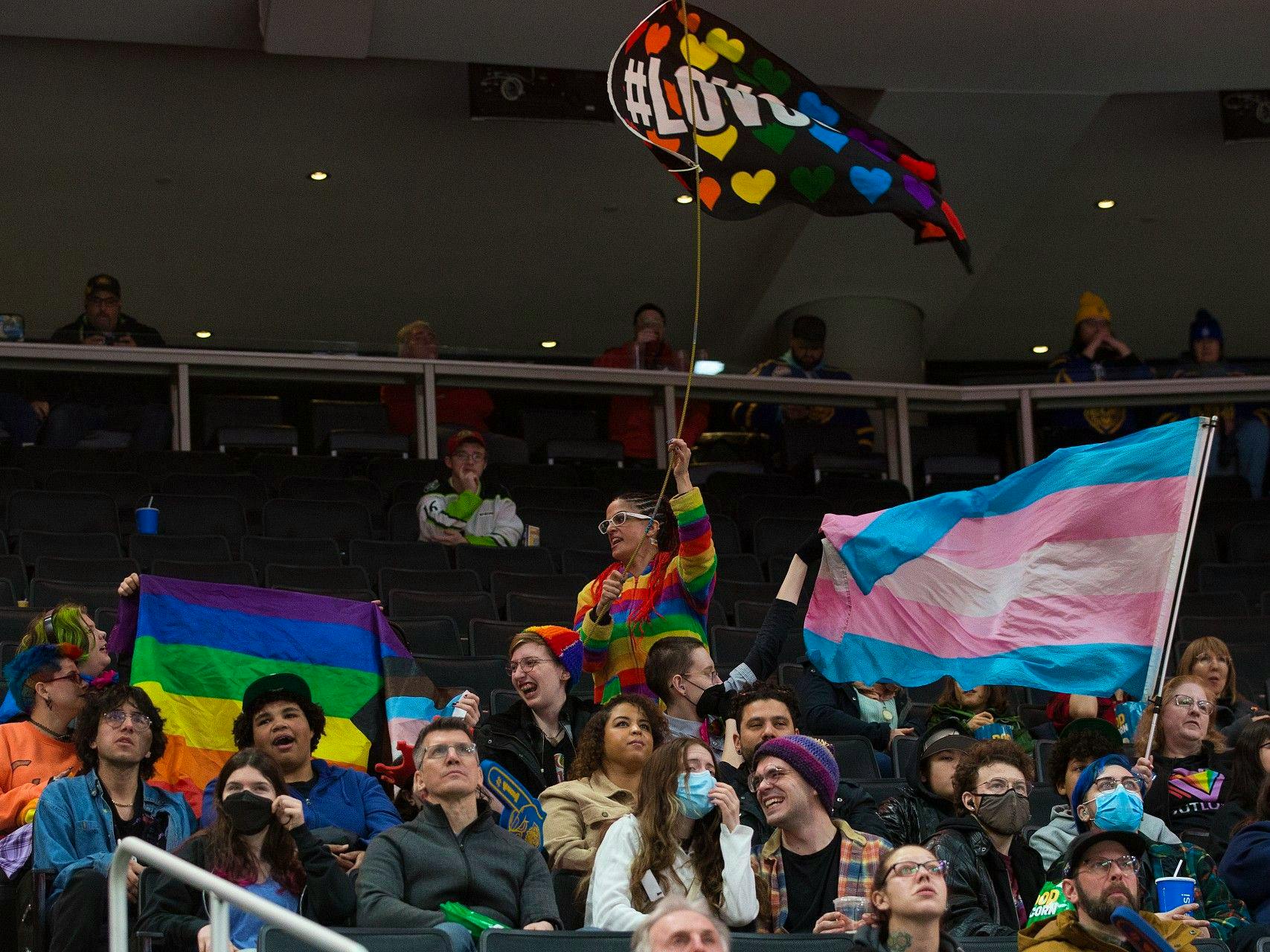 NHL's Pride nights collide with LGBTQ+ political climate - WHYY