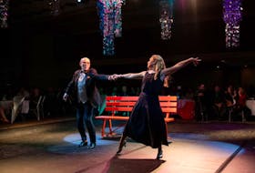 CBU President David Dingwall, left, and Cynthia Vokey perform during the 2019 Dancing with the Stars for Hospice fundraiser. The duo won the People's Choice award. CONTRIBUTED