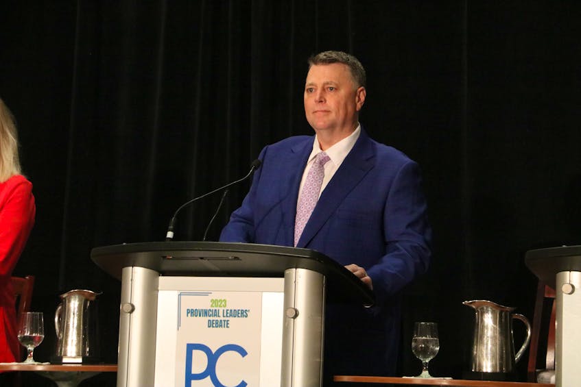 Progressive Conservative Leader Dennis King takes part in a leaders' debate on March 2021. - Stu Neatby