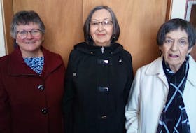 Members of the Ways and Means Committee, Gwen MacLean, Carolyn Leal and Helen Trask, are looking forward to the concert planned at the church for this coming Friday. CONTRIBUTED