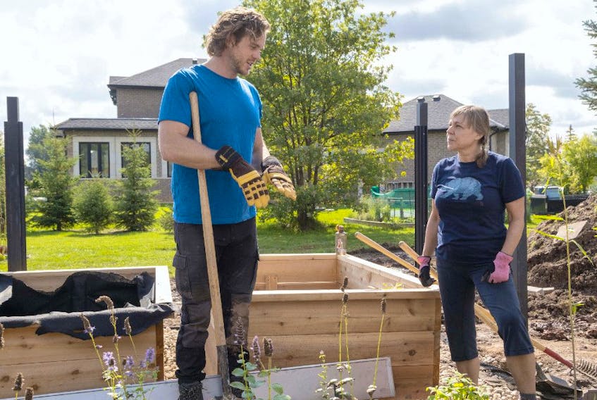 Michael discusses landscaping and incorporating raised beds into the design on an episode of Holmes Family Rescue with Melanie from Melanie Rekola Landscape Design. 