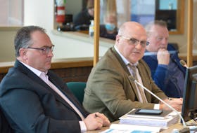 CBRM Deputy Mayor James Edwards, centre, shown with councillors Steve Parsons, left, and Ken Tracey: "We’re just looking for information and what’s involved." IAN NATHANSON/CAPE BRETON POST