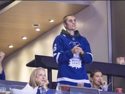 Justin Bieber Just Wore a Giant Marni Jacket to the NHL All-Star Game