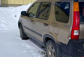 Columnist Janice Wells’ stolen Honda was eventually located in the parking lot behind the Legion on Blackmarsh Road in St. John’s. Contributed photo