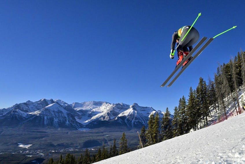 Dec 4, 2022; Lake Louise, Alberta, CAN; Sofia Goggia of Italy during the Super G race in the FIS alpine skiing world cup at Lake Louise. Mandatory Credit: Eric Bolte-USA TODAY Sports
