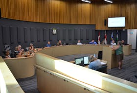 Concerned citizen Kathleen Purdy presents to Kings County council during a July 26, 2022, public hearing about an application from Parsons Green Developments for a phased 442-unit residential development in Canning. FILE PHOTO