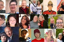 Gina Goulet, Dawn Gulenchyn, Jolene Oliver, Frank Gulenchyn, Sean McLeod, Alanna Jenkins.  John Zahl, Lisa McCully, Joey Webber, Heidi Stevenson, Heather O'Brien, Jamie Blair, Lillian Campbell, Joanne Thomas, Peter Bond, Tom Bagley, Greg Blair, Emily Tuck, Joy Bond, Corrie Ellison, Aaron Tuck and Kristen Beaton and her unborn child. The MCC is for them and their loved ones in the report they titled, Turning the Tide Together.